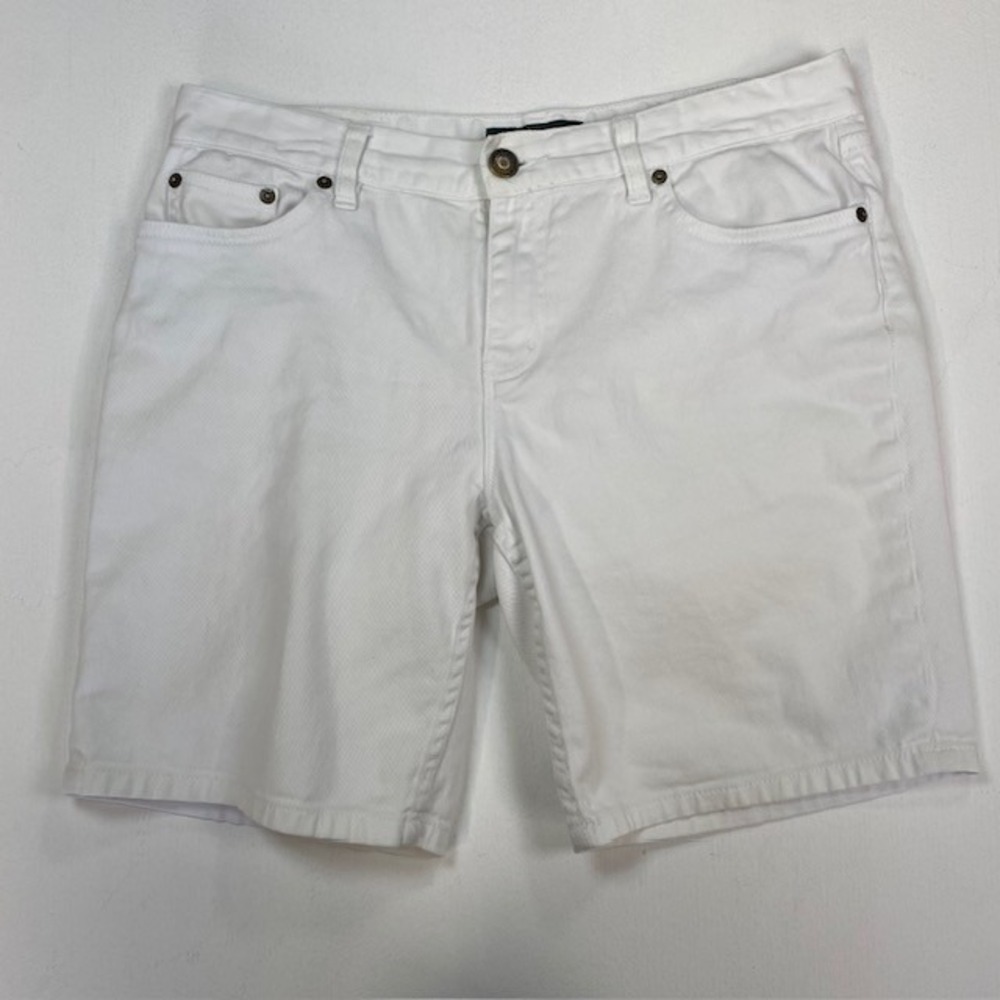 Lauren‎ Jeans Co Ralph Lauren White Classic Bermuda Shorts Womens 10P Petite